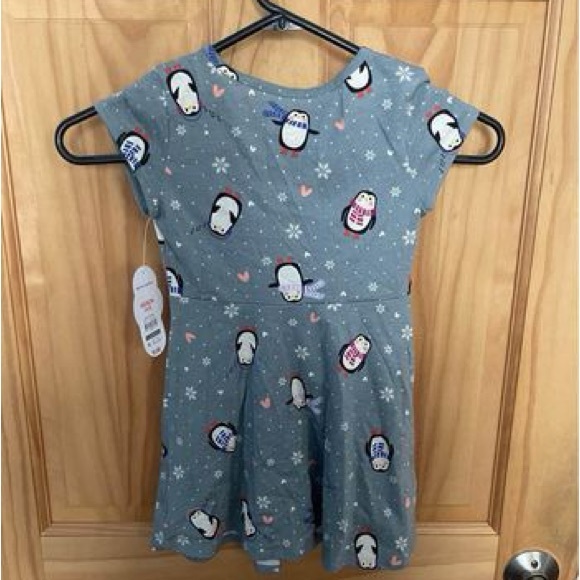 New With Tags, Girls Size XS (4-5) Wonder Nation Penguin Dress - Picture 2 of 3